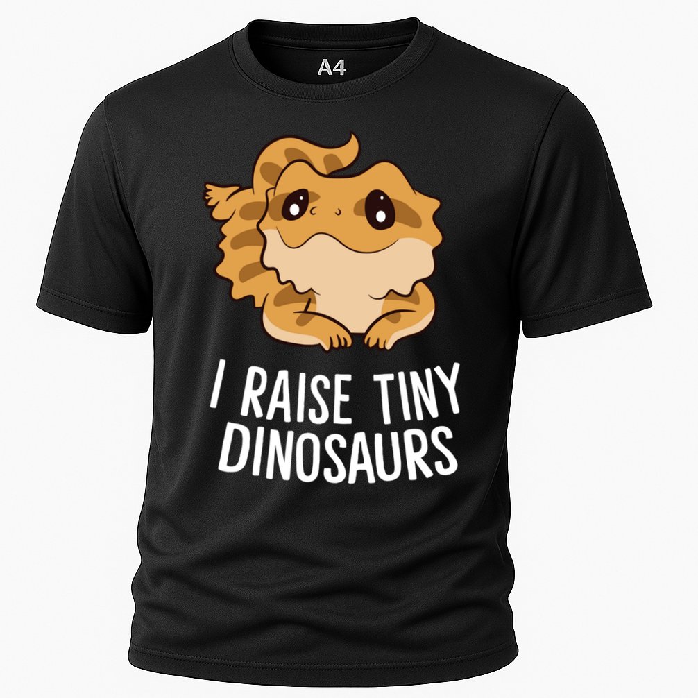 I Raise Tiny Dinosaurs Lizard Bearded Dragon Mom Gift Cooling Performance Crew T-Shirt