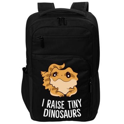 I Raise Tiny Dinosaurs Lizard Bearded Dragon Mom Gift Impact Tech Backpack