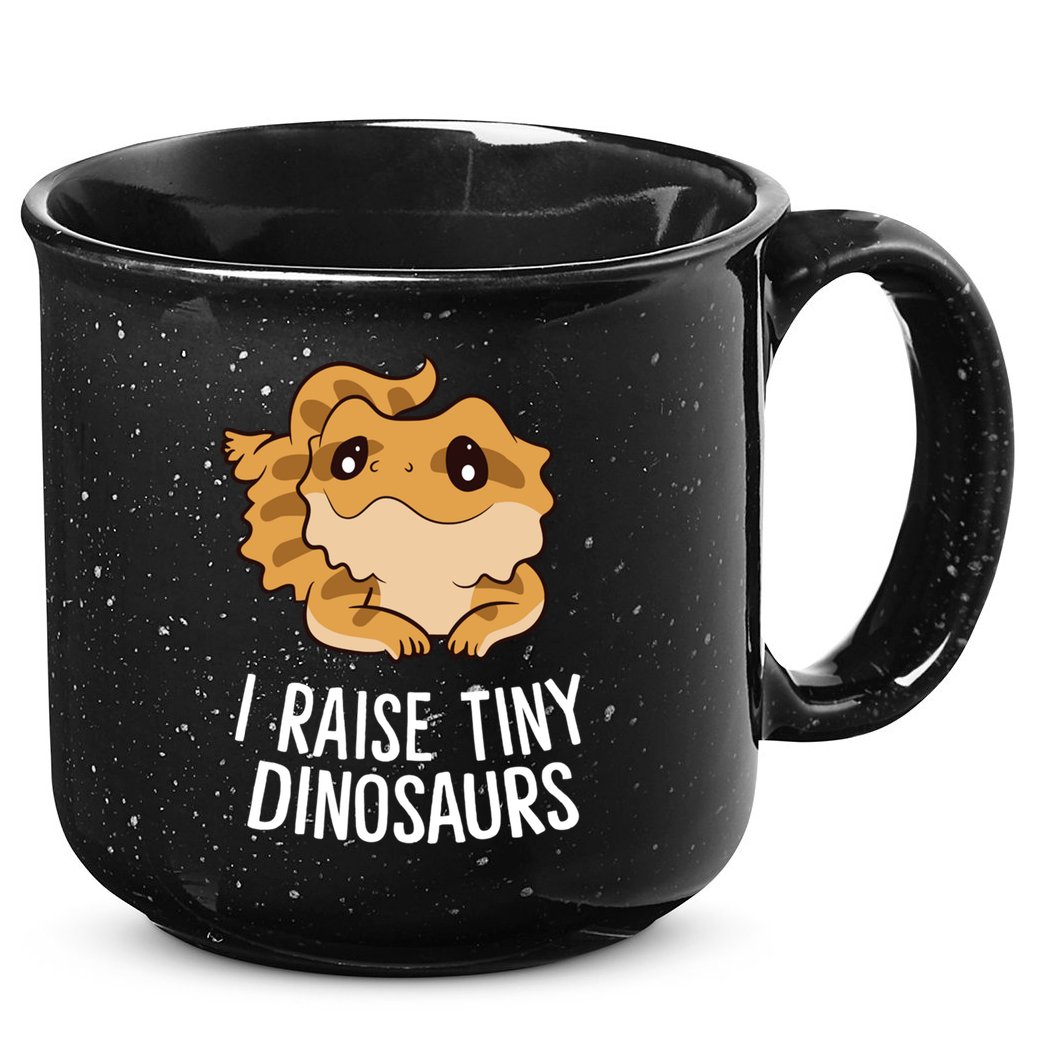 I Raise Tiny Dinosaurs Lizard Bearded Dragon Mom Gift 15oz Campfire Ceramic Mug