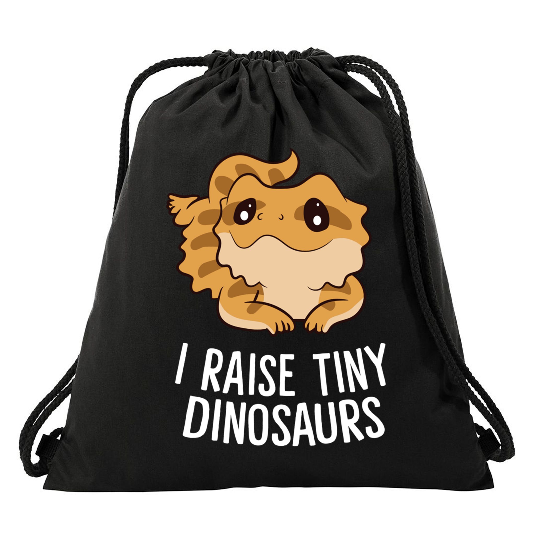 I Raise Tiny Dinosaurs Lizard Bearded Dragon Mom Gift Drawstring Bag