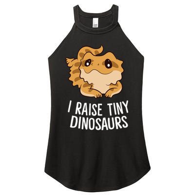 I Raise Tiny Dinosaurs Lizard Bearded Dragon Mom Gift Women's Perfect Tri Rocker Tank