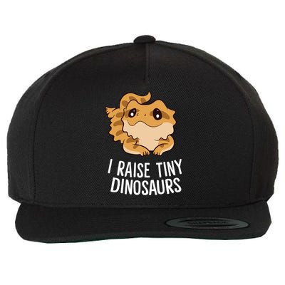 I Raise Tiny Dinosaurs Lizard Bearded Dragon Mom Gift Wool Snapback Cap