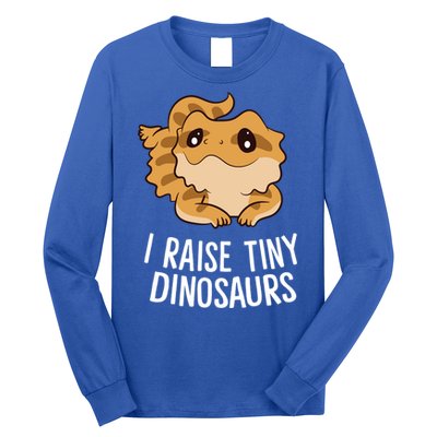 I Raise Tiny Dinosaurs Lizard Bearded Dragon Mom Gift Long Sleeve Shirt