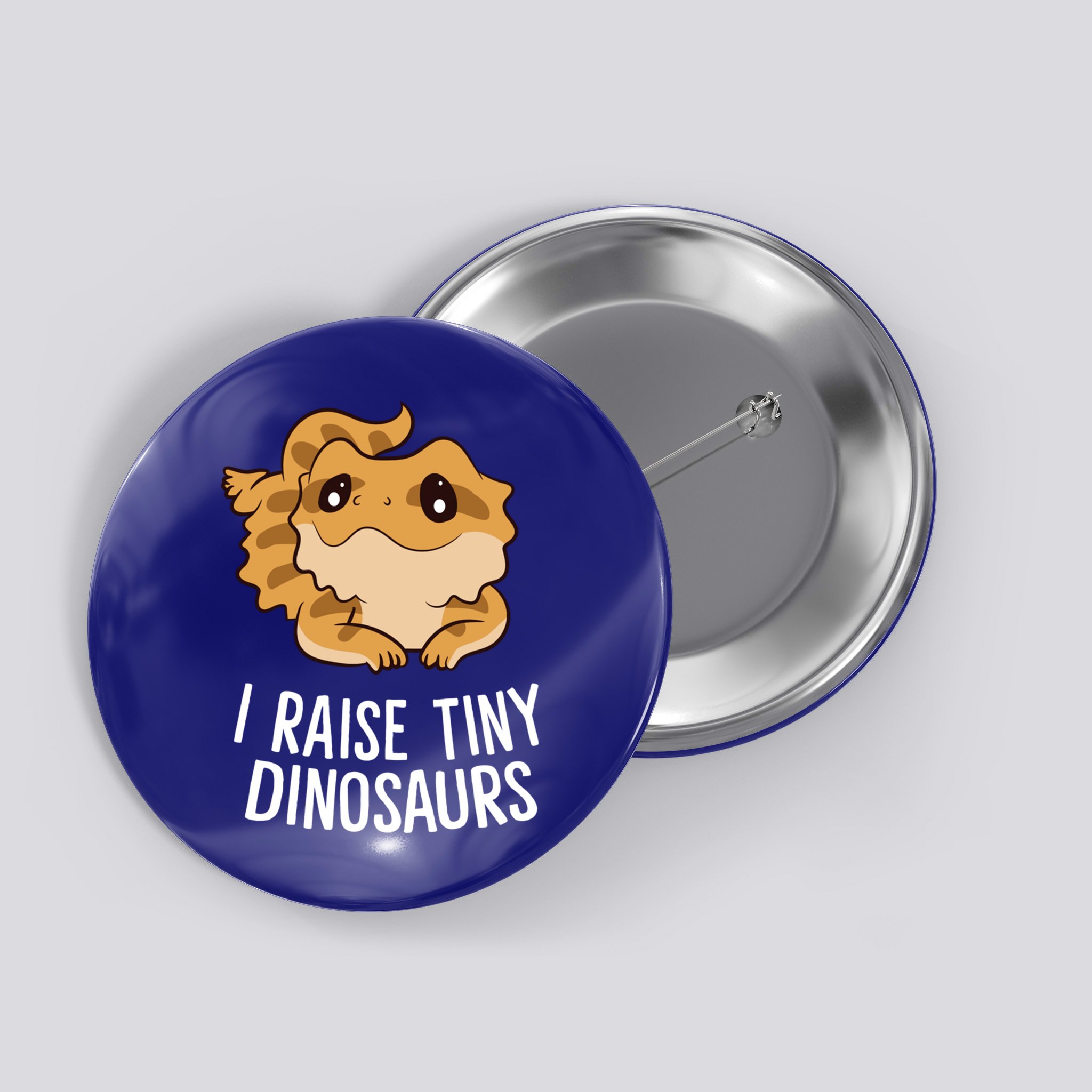 I Raise Tiny Dinosaurs Lizard Bearded Dragon Mom Gift Button