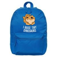 I Raise Tiny Dinosaurs Lizard Bearded Dragon Mom Gift 16 in Basic Backpack