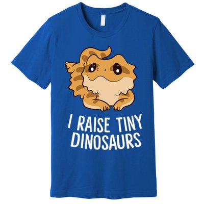 I Raise Tiny Dinosaurs Lizard Bearded Dragon Mom Gift Premium T-Shirt