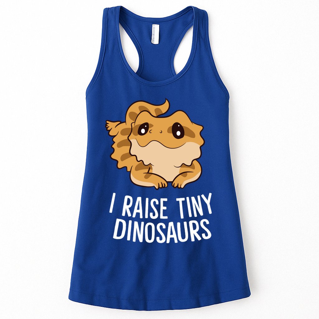 I Raise Tiny Dinosaurs Lizard Bearded Dragon Mom Gift Womens Tank Top
