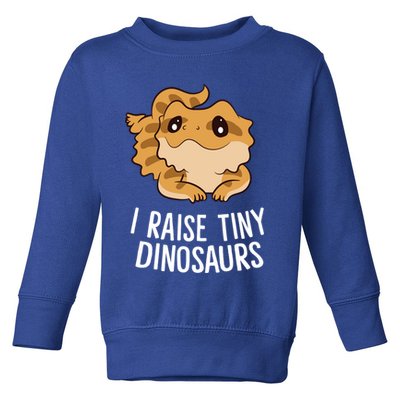 I Raise Tiny Dinosaurs Lizard Bearded Dragon Mom Gift Toddler Sweatshirt