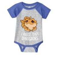 I Raise Tiny Dinosaurs Lizard Bearded Dragon Mom Gift Infant Baby Jersey Bodysuit