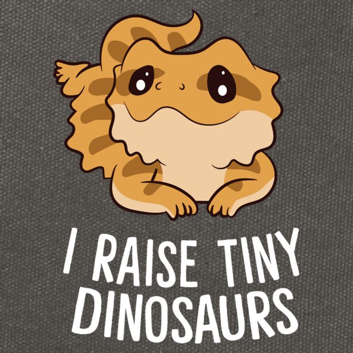 I Raise Tiny Dinosaurs Lizard Bearded Dragon Mom Gift Cotton Canvas Backpack