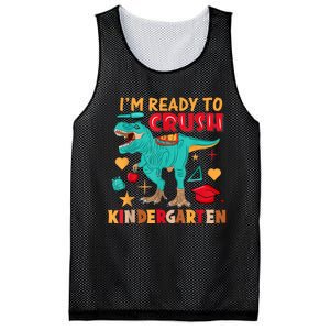 Im Ready To Crush Kindergarten Dinosaur Back To School Mesh Reversible Basketball Jersey Tank