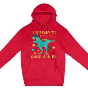 Im Ready To Crush Kindergarten Dinosaur Back To School Premium Pullover Hoodie