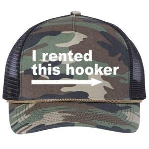 I Rented This Hooker Funny Retro Rope Trucker Hat Cap