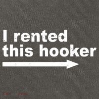 I Rented This Hooker Funny Cotton Canvas Backpack