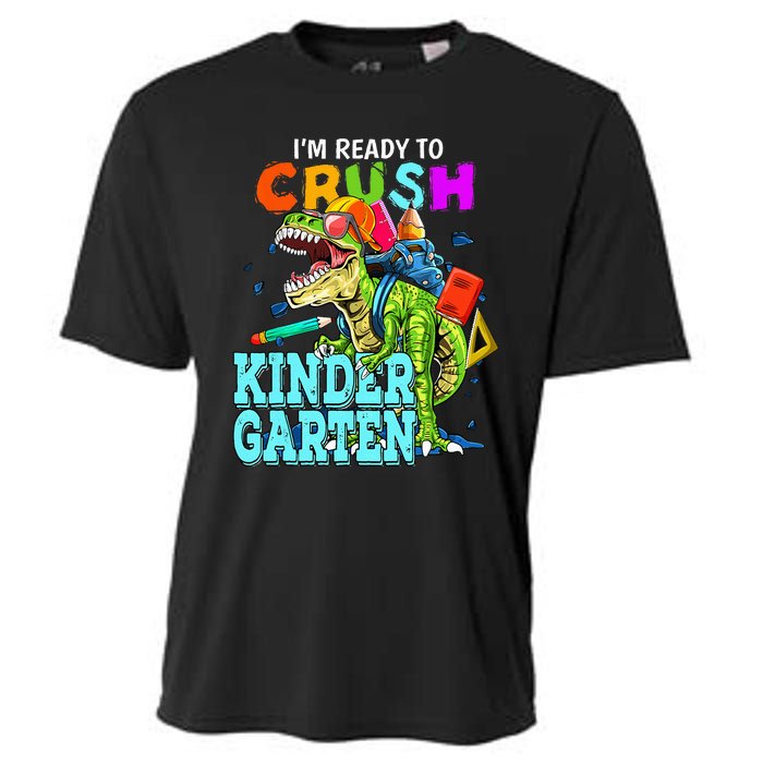 I'm Ready To Crush Kindergarten Dinosaur Back To School Cooling Performance Crew T-Shirt