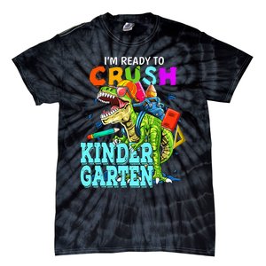 I'm Ready To Crush Kindergarten Dinosaur Back To School Tie-Dye T-Shirt