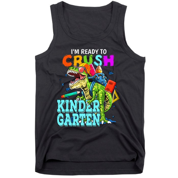 I'm Ready To Crush Kindergarten Dinosaur Back To School Tank Top