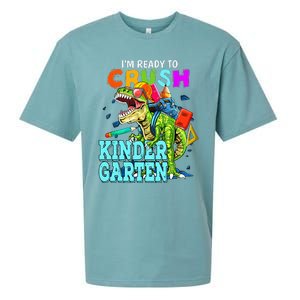 I'm Ready To Crush Kindergarten Dinosaur Back To School Sueded Cloud Jersey T-Shirt