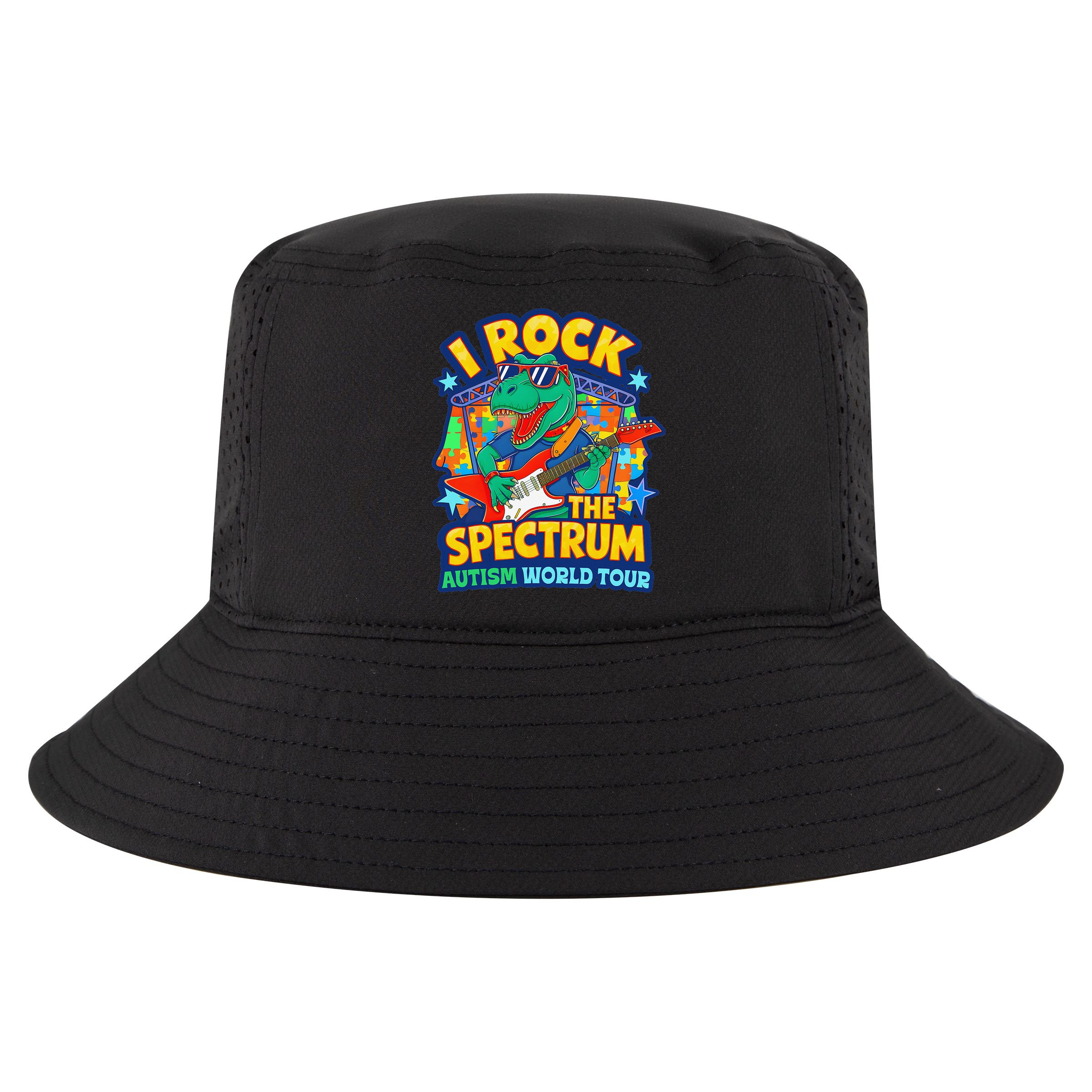 I ROCK THE SPECTRUM Rockin Autism Different Tune World Cool Comfort Performance Bucket Hat