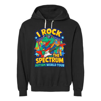 I ROCK THE SPECTRUM Rockin Autism Different Tune World Garment-Dyed Fleece Hoodie