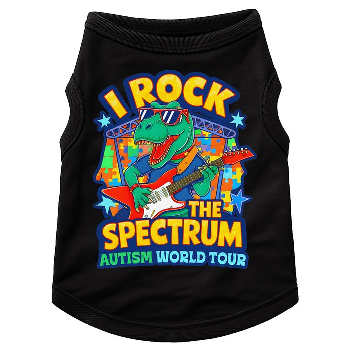 I ROCK THE SPECTRUM Rockin Autism Different Tune World Doggie Tank