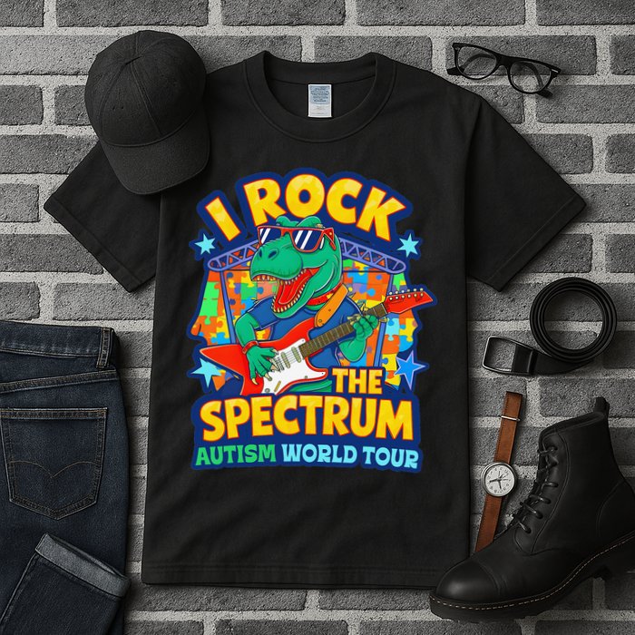 I ROCK THE SPECTRUM Rockin Autism Different Tune World Tall T-Shirt