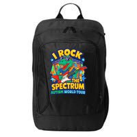I ROCK THE SPECTRUM Rockin Autism Different Tune World City Backpack