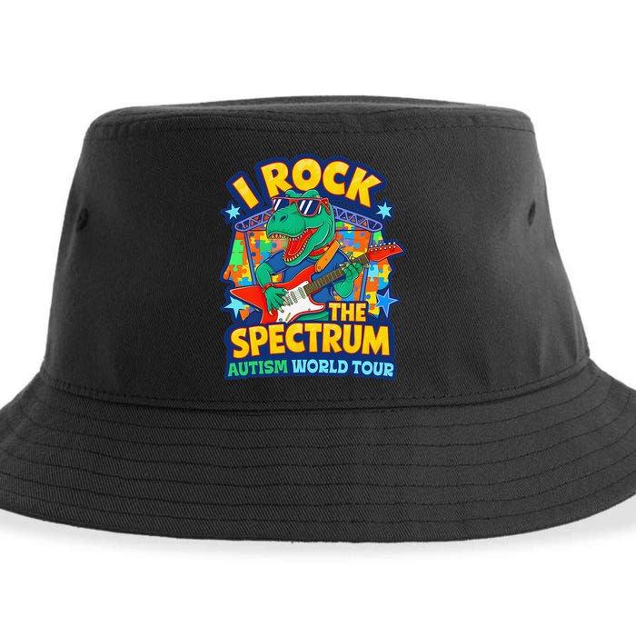 I ROCK THE SPECTRUM Rockin Autism Different Tune World Sustainable Bucket Hat