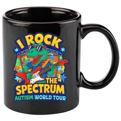 I ROCK THE SPECTRUM Rockin Autism Different Tune World 11oz C Handle Ceramic Mug