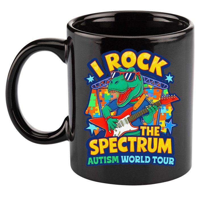 I ROCK THE SPECTRUM Rockin Autism Different Tune World 11oz C Handle Ceramic Mug