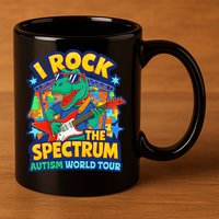 I ROCK THE SPECTRUM Rockin Autism Different Tune World 11oz C Handle Ceramic Mug