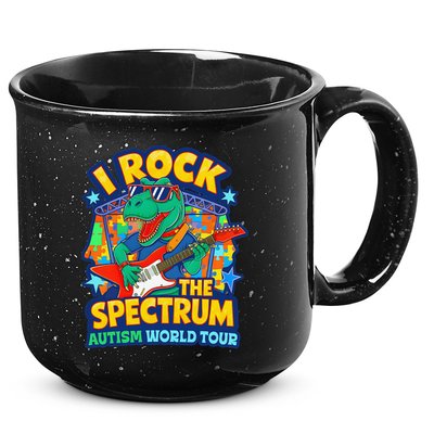 I ROCK THE SPECTRUM Rockin Autism Different Tune World 15oz Campfire Ceramic Mug