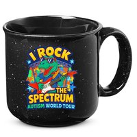 I ROCK THE SPECTRUM Rockin Autism Different Tune World 15oz Campfire Ceramic Mug