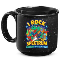 I ROCK THE SPECTRUM Rockin Autism Different Tune World 15oz Campfire Ceramic Mug