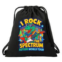 I ROCK THE SPECTRUM Rockin Autism Different Tune World Drawstring Bag