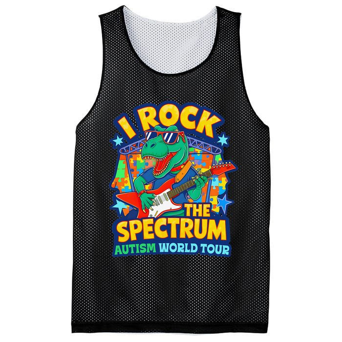 I ROCK THE SPECTRUM Rockin Autism Different Tune World Mesh Reversible Basketball Jersey Tank