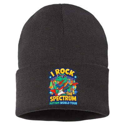 I ROCK THE SPECTRUM Rockin Autism Different Tune World Sustainable Knit Beanie