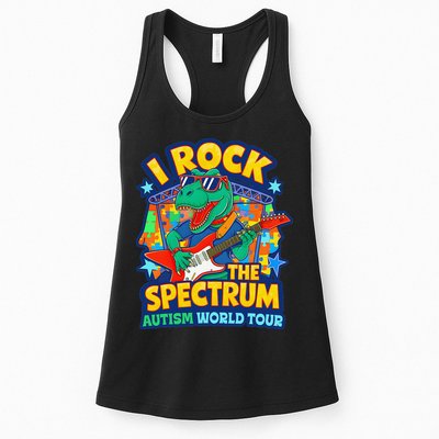 I ROCK THE SPECTRUM Rockin Autism Different Tune World Womens Tank Top