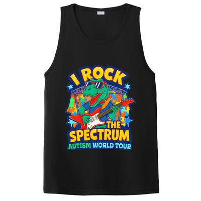 I ROCK THE SPECTRUM Rockin Autism Different Tune World PosiCharge Competitor Tank