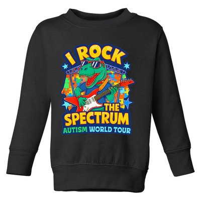 I ROCK THE SPECTRUM Rockin Autism Different Tune World Toddler Sweatshirt