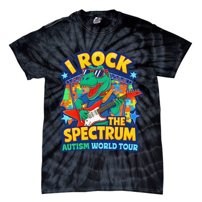 I ROCK THE SPECTRUM Rockin Autism Different Tune World Tie-Dye T-Shirt