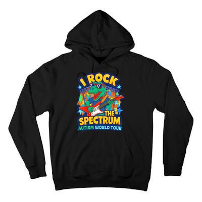 I ROCK THE SPECTRUM Rockin Autism Different Tune World Tall Hoodie
