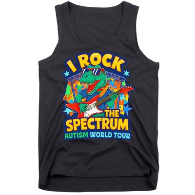 I ROCK THE SPECTRUM Rockin Autism Different Tune World Tank Top