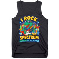I ROCK THE SPECTRUM Rockin Autism Different Tune World Tank Top