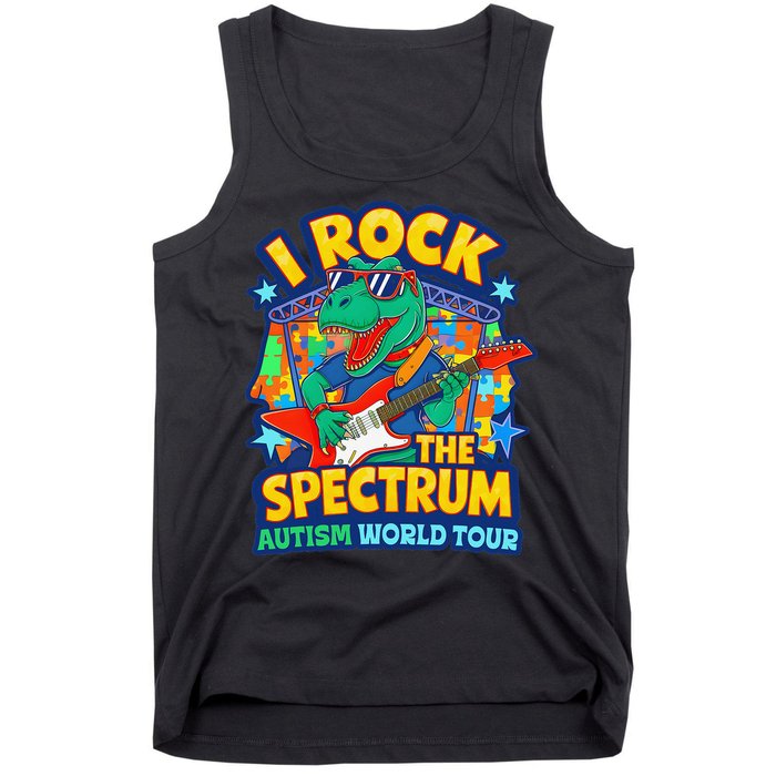 I ROCK THE SPECTRUM Rockin Autism Different Tune World Tank Top