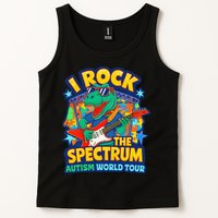 I ROCK THE SPECTRUM Rockin Autism Different Tune World Tank Top