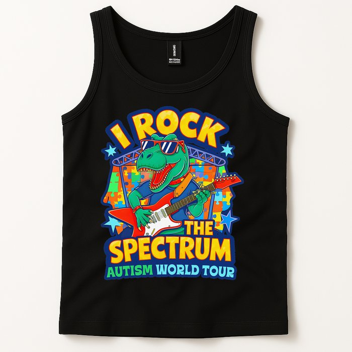 I ROCK THE SPECTRUM Rockin Autism Different Tune World Tank Top