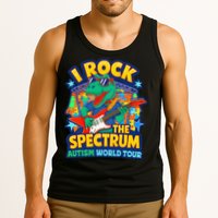 I ROCK THE SPECTRUM Rockin Autism Different Tune World Tank Top