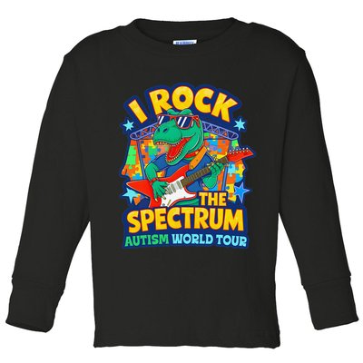 I ROCK THE SPECTRUM Rockin Autism Different Tune World Toddler Long Sleeve Shirt