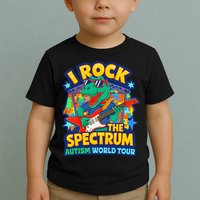 I ROCK THE SPECTRUM Rockin Autism Different Tune World Toddler T-Shirt